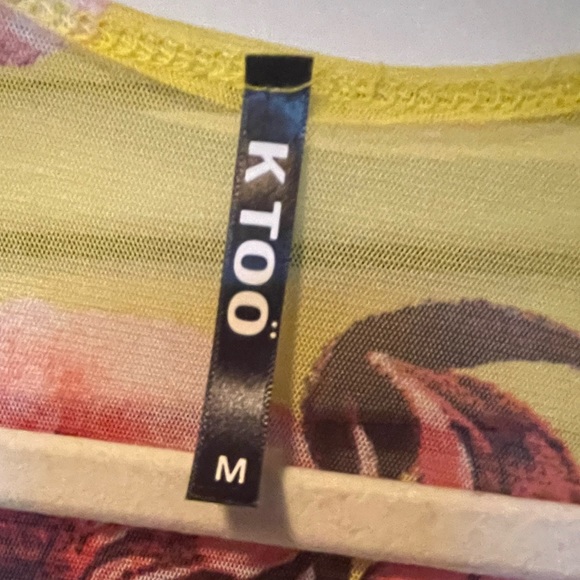 Colorful floral M Sheer Duster / Cover Up - Picture 4 of 5